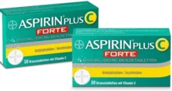 Aspirin Plus C forte Brausetabletten im Doppelpack 2 x 10 Stück