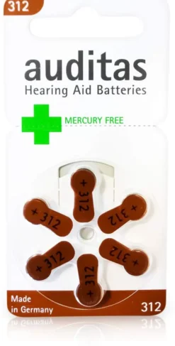 Auditas Hörgerätebatterie 312 Quecksilber Fr