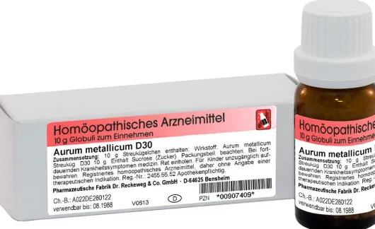 Aurum Metallicum D 30 Globuli