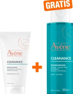 Avene Cleanance Detox Maske 50 ml + gratis Reinigungsgel 100 ml