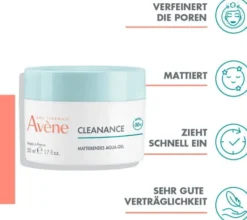Avene Cleanance mattierendes Aqua-Gel für unreine Haut 50 ml