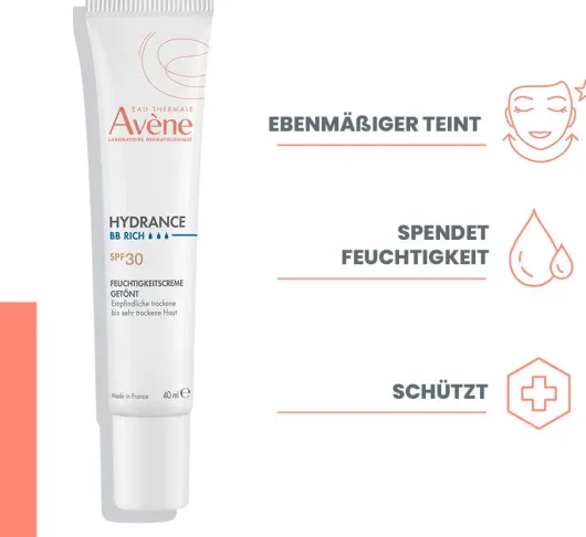 Avene Hydrance BB-REICHHALTIG Feuchtigkeitscreme getönt SPF 30 40 ml