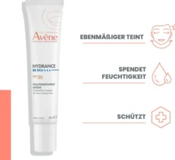 Avene Hydrance BB reichhaltig Feuchtigkeitscreme getönt 40 ml + Avene Beruhigende Augencreme 15 ml