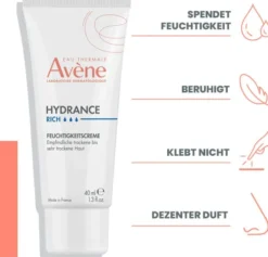 Avene Hydrance reichhaltige Feuchtigkeitscreme 40 ml + Avene Beruhigende Augencreme 15 ml
