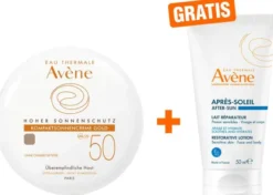 Avene Kompaktsonnencreme SPF 50 Gold 10 g Creme + gratis Repair - Lotion nach der Sonne 50 ml