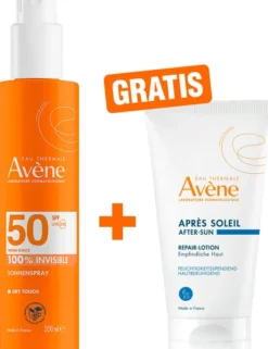 Avene Sonnenspray SPF 50 200 ml + gratis Avene Repair - Lotion nach der Sonne 50 ml