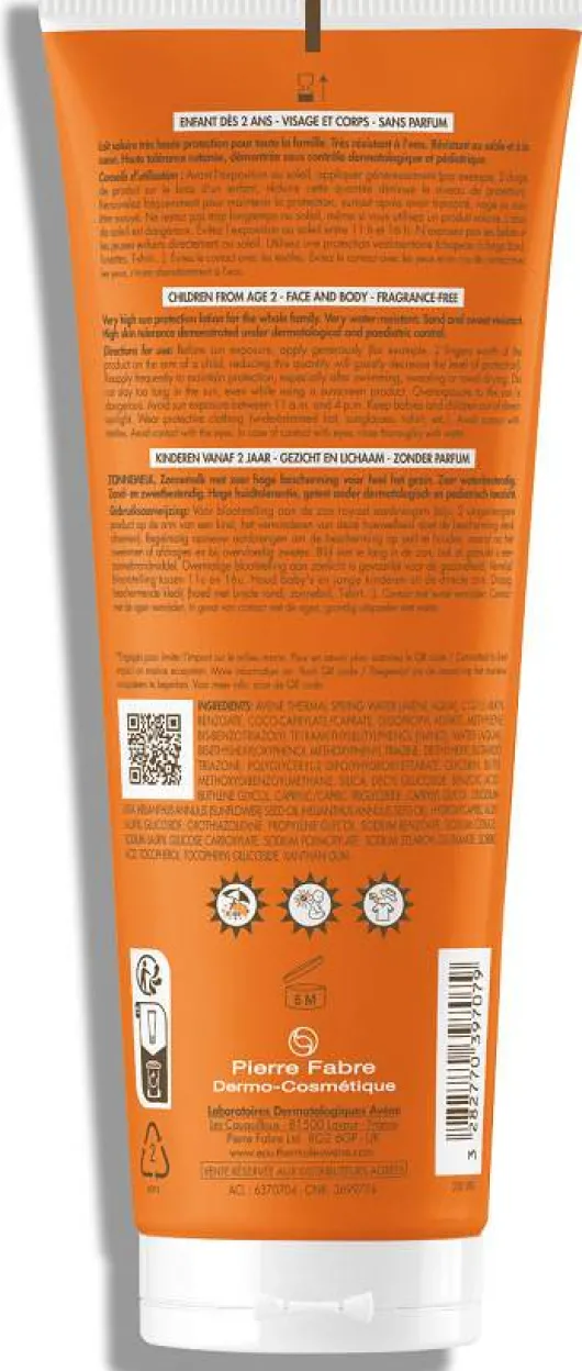 Avene Sunsitive Kinder Sonnenmilch SPF 50+ 250 ml Milch