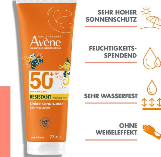 Avene Sunsitive Kinder Sonnenmilch SPF 50+ 250 ml Milch