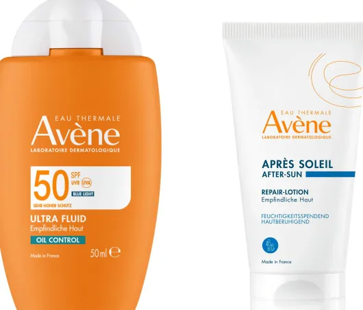 Avene Ultra Fluid Oil Control SPF 50 50 ml + gratis Repair-Lotion nach der Sonne 50 ml