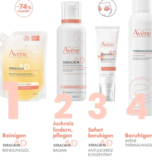 Avene XeraCalm A.D Reinigungsöl Nachfüllpack 400 ml