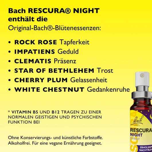 Bachblüten Rescura Night Spray 20 ml alkoholfrei
