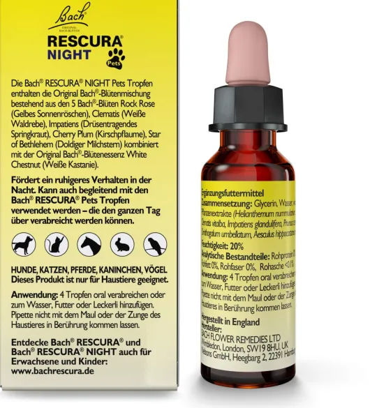 Bach Original Rescura Night Pets 10 ml Tropfen