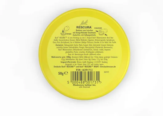 Bach Original Rescura Orange - Holunder 50 g Pastillen