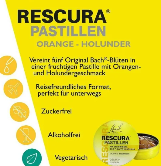 Bach Original Rescura Orange - Holunder 50 g Pastillen