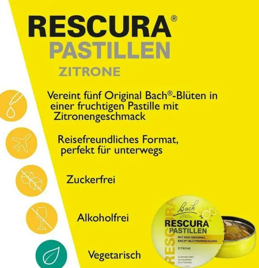 Bach Original Rescura Zitrone 50 g Pastillen