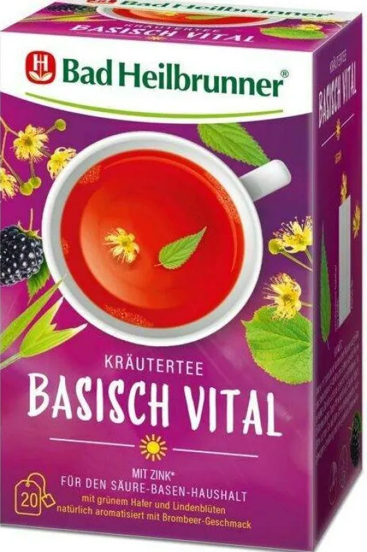 Bad Heilbrunner Basisch Vital Tee 20 Beutel