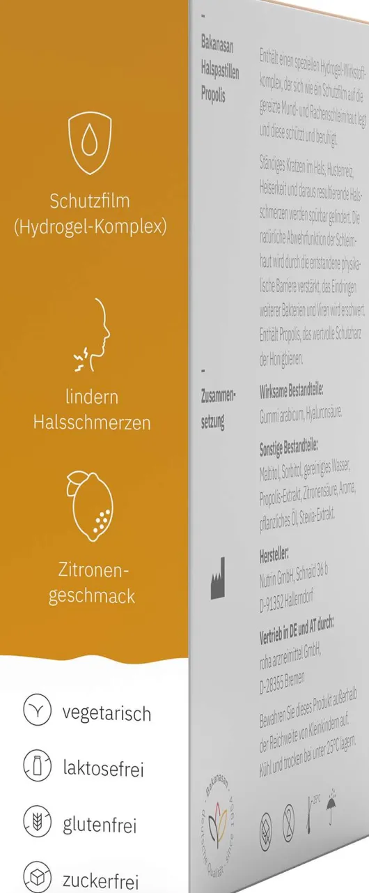 Bakanasan Halspastillen Propolis 30 Stück
