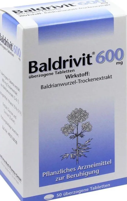 Baldrivit 600 mg 50 Überzogene Tabletten