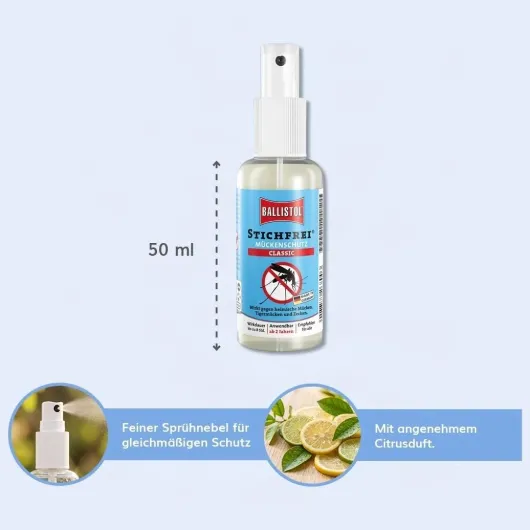 Ballistol Stichfrei Classic Pumpspray 100 ml + Stichfrei Cooling Roll-on 10 ml