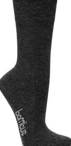 Bambus Wellness-Socken 43-46 Anthrazit 3 Paar + gratis Latschenkiefer Einreibung 250 ml