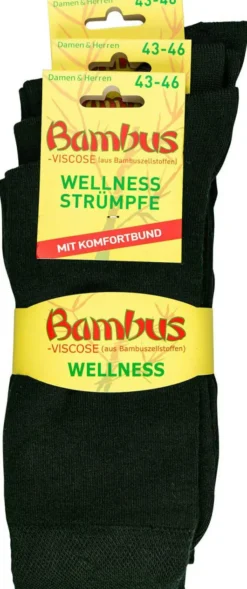 Bambus Wellness-Socken 43-46 Anthrazit 3 Paar