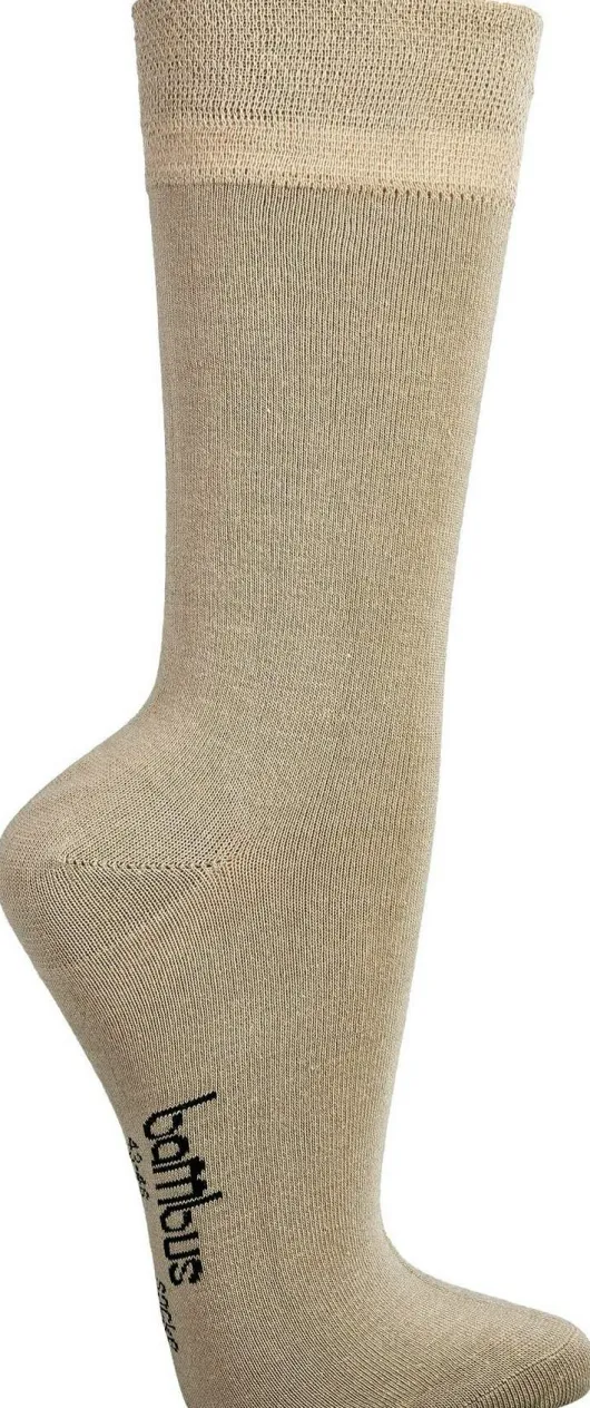 Bambus Wellness-Socken 35-38 Beige 1 Paar