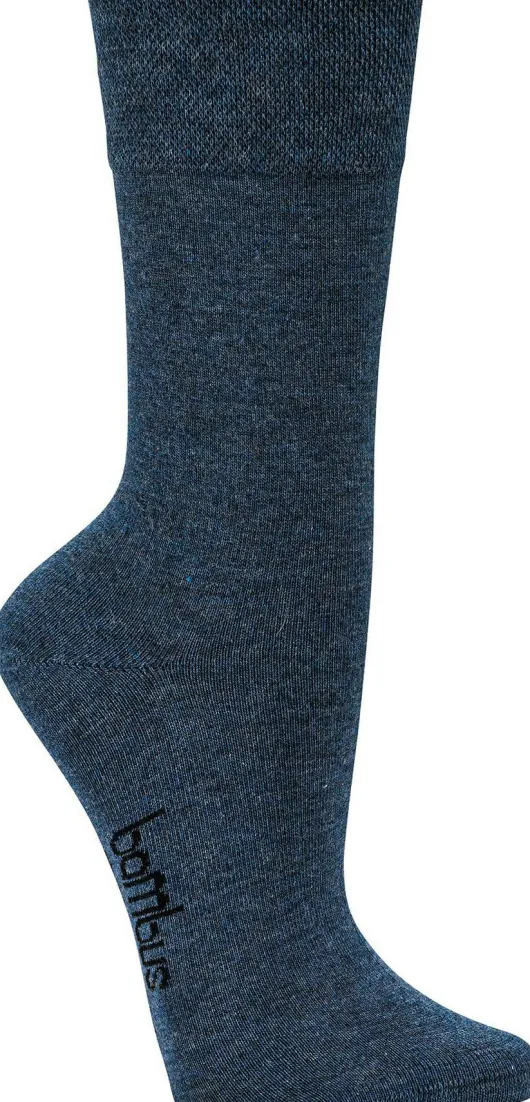 Bambus Wellness-Socken 43-46 Jeansblau 3 Paar + gratis Latschenkiefer Einreibung 250 ml
