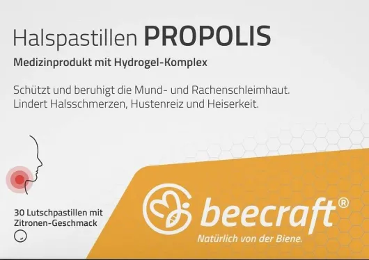Beecraft Halspastillen Propolis 30 Stück