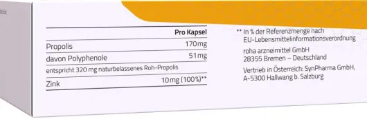 Beecraft Propolis Kapseln plus 10 mg Zink 60 Stück