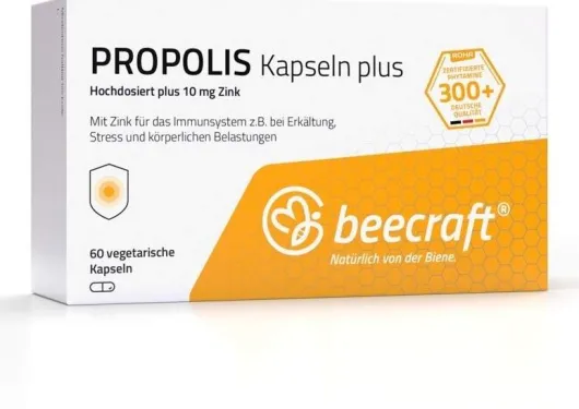Beecraft Propolis Kapseln plus 10 mg Zink 60 Stück
