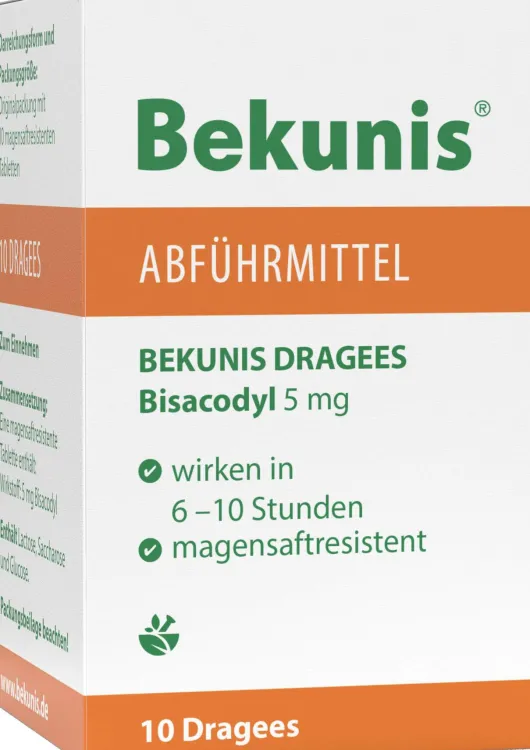Bekunis Dragees Bisacodyl 5 mg 10 Magensaftresistente Tabl.