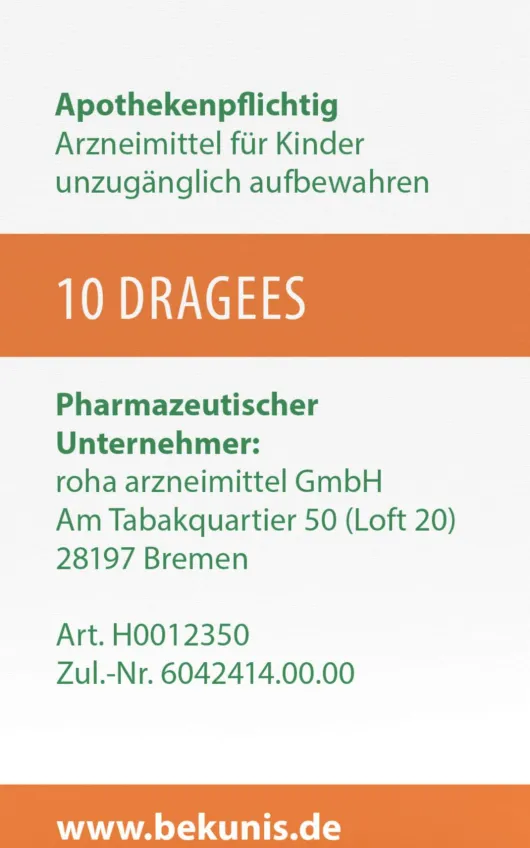 Bekunis Dragees Bisacodyl 5 mg 10 Magensaftresistente Tabl.