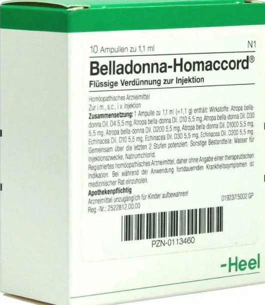 Belladonna Homaccord Ampullen 10 Ampullen