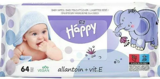 Bella Happy Baby Feuchttücher Allantoin & Vit.E 64 Stück
