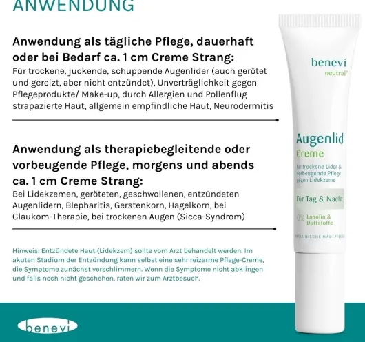 Benevi Neutral Augenlidcreme 15 G