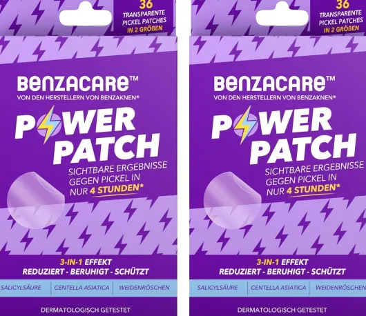 Benzacare Power Patch gegen Pickel 2 x 36 Pflaster