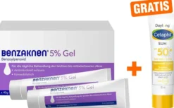 Benzaknen 5% Gel 2 x 40 g + gratis Cetaphil Sun Daylong SPF 50+ Liposomale Lotion 10 ml