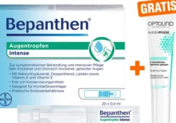 Bepanthen Augentropfen Intense 20 x 0,4 ml + gratis Optolind Empfindl. Haut Augenpflege 15 ml
