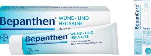 Bepanthen Wund u Heilsalbe 100g + BepanCare Narben-Gel mit Massageroller 20 ml