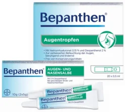 Bepanthen 20 x 0,5 ml Augentropfen + Bepanthen Augen & Nasensalbe 10 g