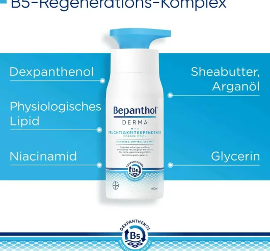 Bepanthol DERMA Feuchtigkeitsspendende Körperlotion 400 ml Pumpspender