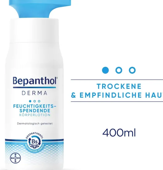 Bepanthol DERMA Feuchtigkeitsspendende Körperlotion 400 ml Pumpspender
