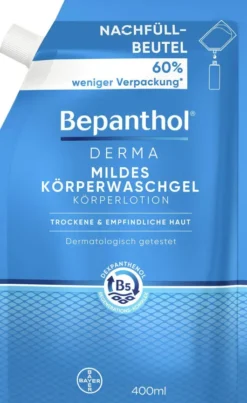 Bepanthol DERMA Mildes Körperwaschgel 400 ml Nachfüllbeutel