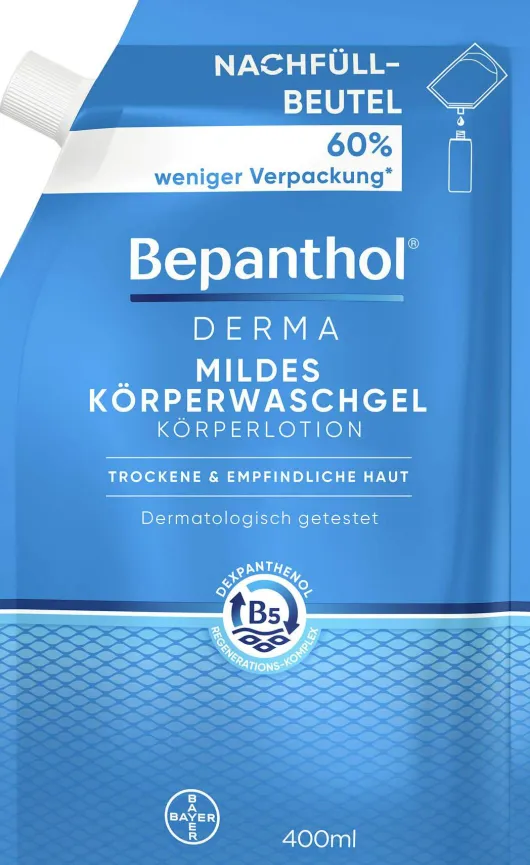 Bepanthol DERMA Mildes Körperwaschgel 400 ml Nachfüllbeutel