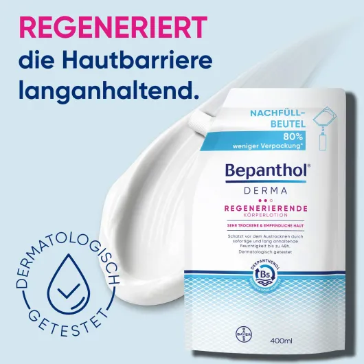 Bepanthol DERMA Regenerierende Körperlotion 400 ml Nachfüllbeutel