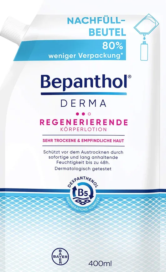 Bepanthol DERMA Regenerierende Körperlotion 400 ml Nachfüllbeutel