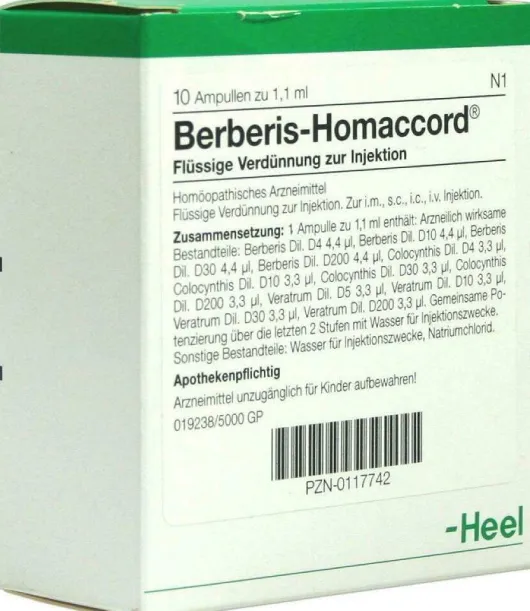 Berberis Homaccord 10 Ampullen