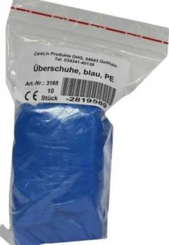 Überschuhe Einmal Kunststoff Blau 10 Stück