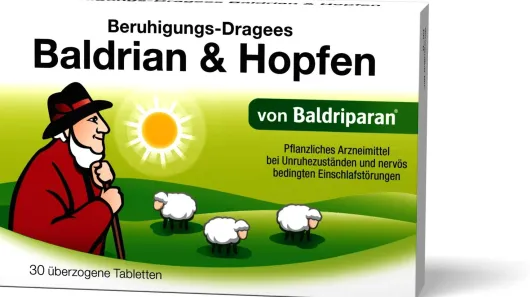 Beruhigungs Dragees Baldrian & Hopfen 30 überzogene Tabletten