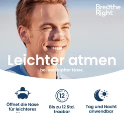 Besser Atmen Breathe Right 30 Nasenpflaster groß beige